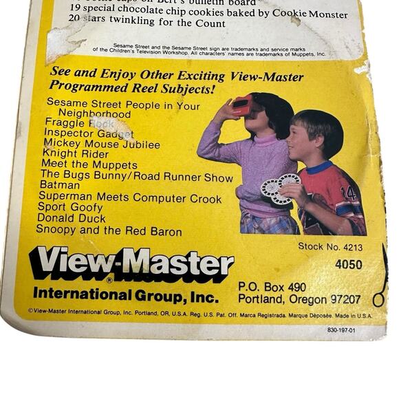 Sesame Street Counting view master 3 Reels Pack 1982 Muppets - Picture 5 of 6